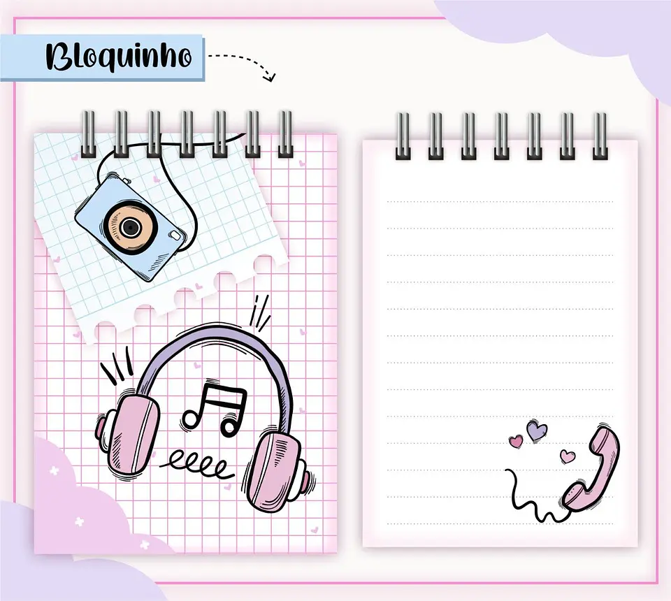 Arquivo de Corte Etiqueta Escolar e Encadernação Volta às Aulas Teen Menina 6