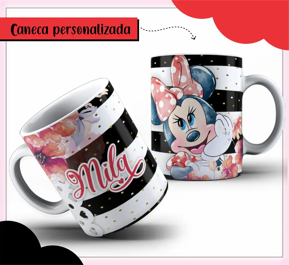Arquivo de Corte Etiqueta Escolar e Encadernação Volta às Aulas Minnie Vermelha 7