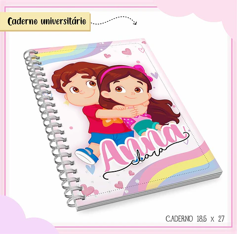 Arquivo de Corte Etiqueta Escolar e Encadernação Volta às Aulas Maria Clara e JP Menina