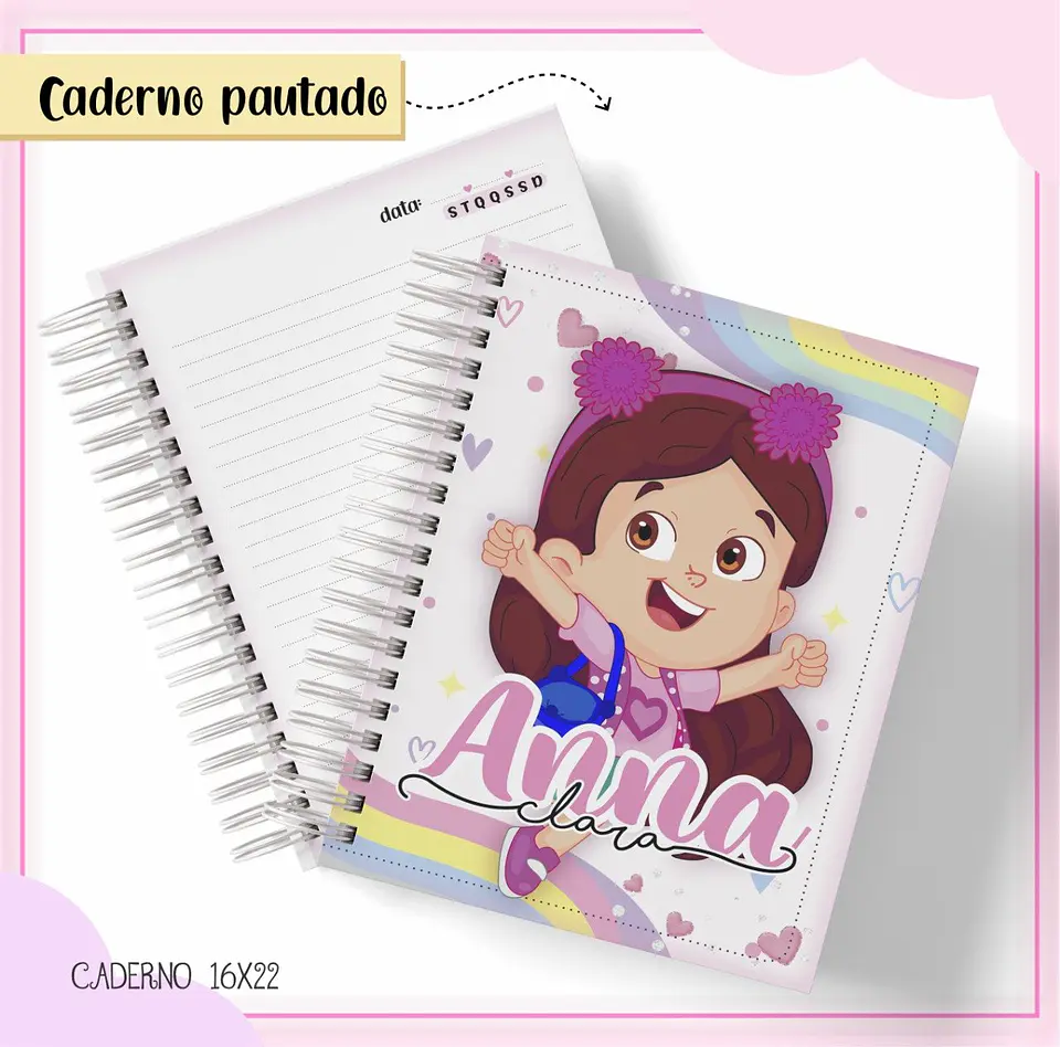 Arquivo de Corte Etiqueta Escolar e Encadernação Volta às Aulas Maria Clara e JP Menina 4