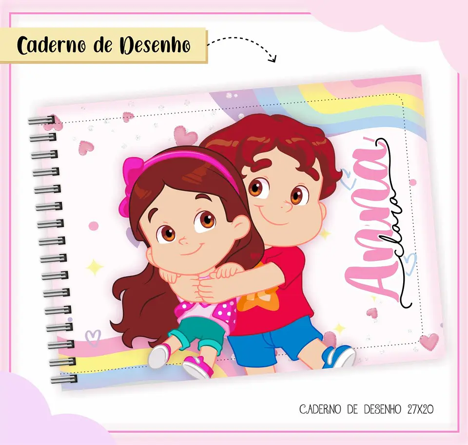 Arquivo de Corte Etiqueta Escolar e Encadernação Volta às Aulas Maria Clara e JP Menina 6