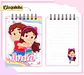 Arquivo de Corte Etiqueta Escolar e Encadernação Volta às Aulas Maria Clara e JP Menina - Thumbnail 7