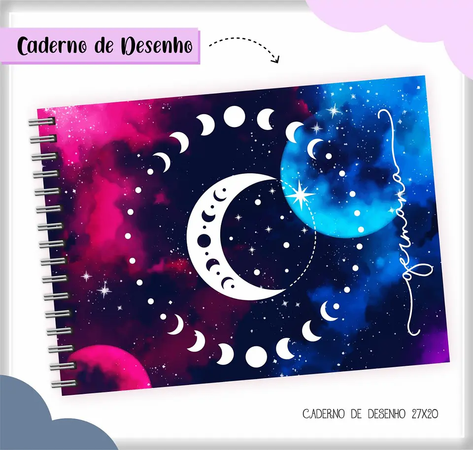 Arquivo de Corte Etiqueta Escolar e Encadernação Volta às Aulas Lunar 6