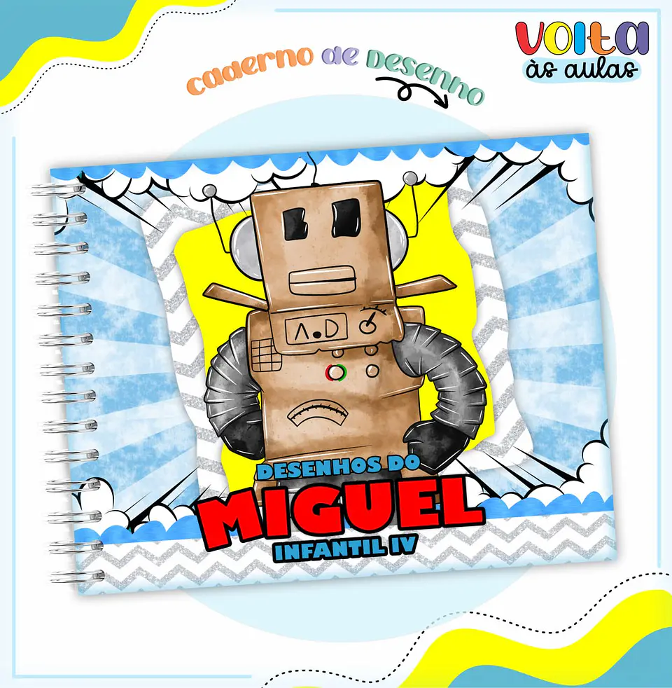 Arquivo de Corte Etiqueta Escolar e Encadernação Volta ás Aulas Roblox 4