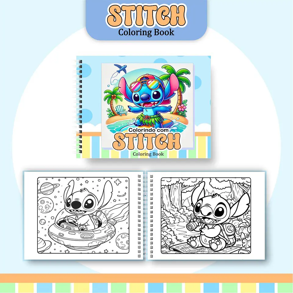 Livro de Colorir STITCH MENINO 1