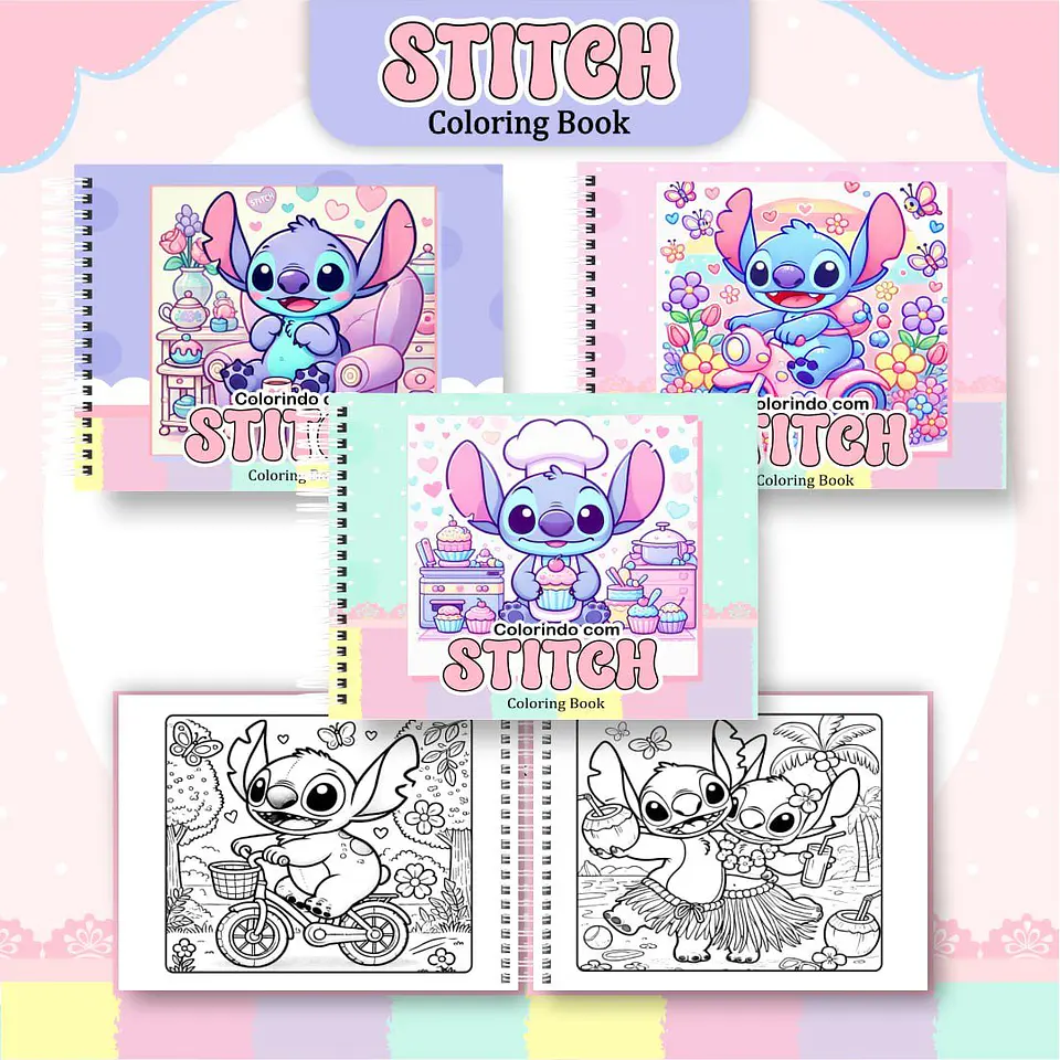 Livro de Colorir STITCH MENINA 1