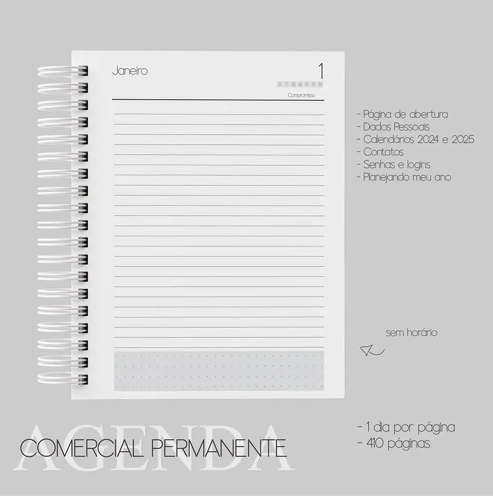 Arquivo Digital Combo Agenda Comercial PERMANENTE 3