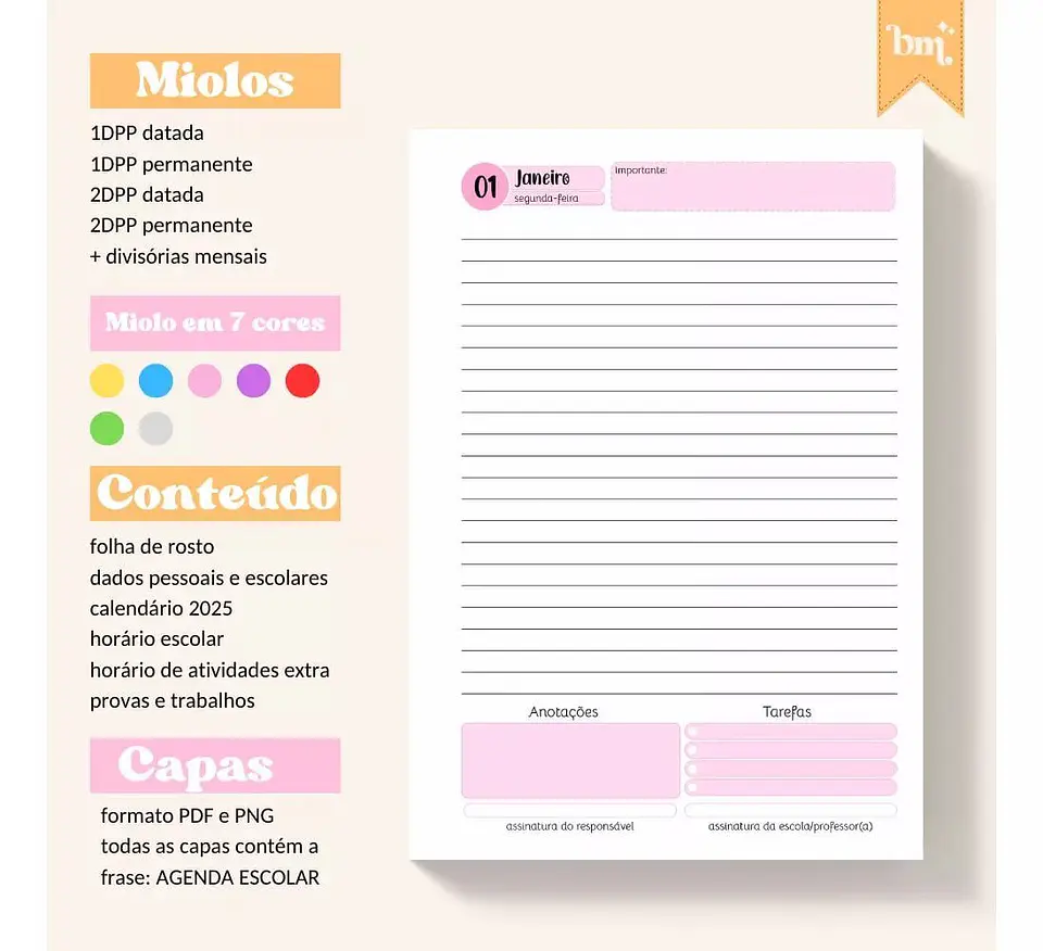 Arquivo Digital - Combo Agendas Escolares 2025 2