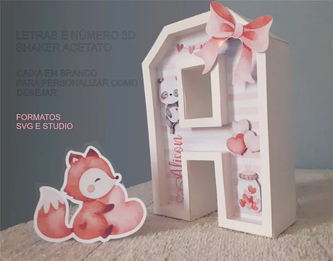 Arquivo de Corte Letras e Números 3d