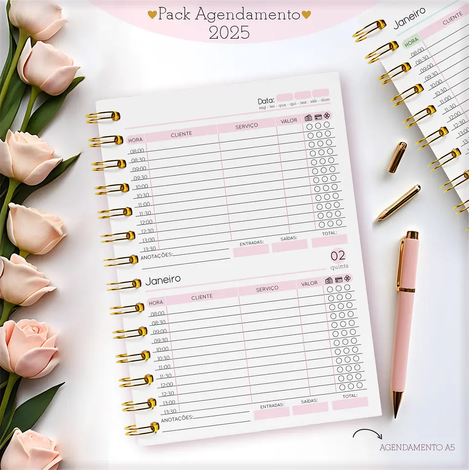 Arquivo Digital Pack Agendamento Feminino 4