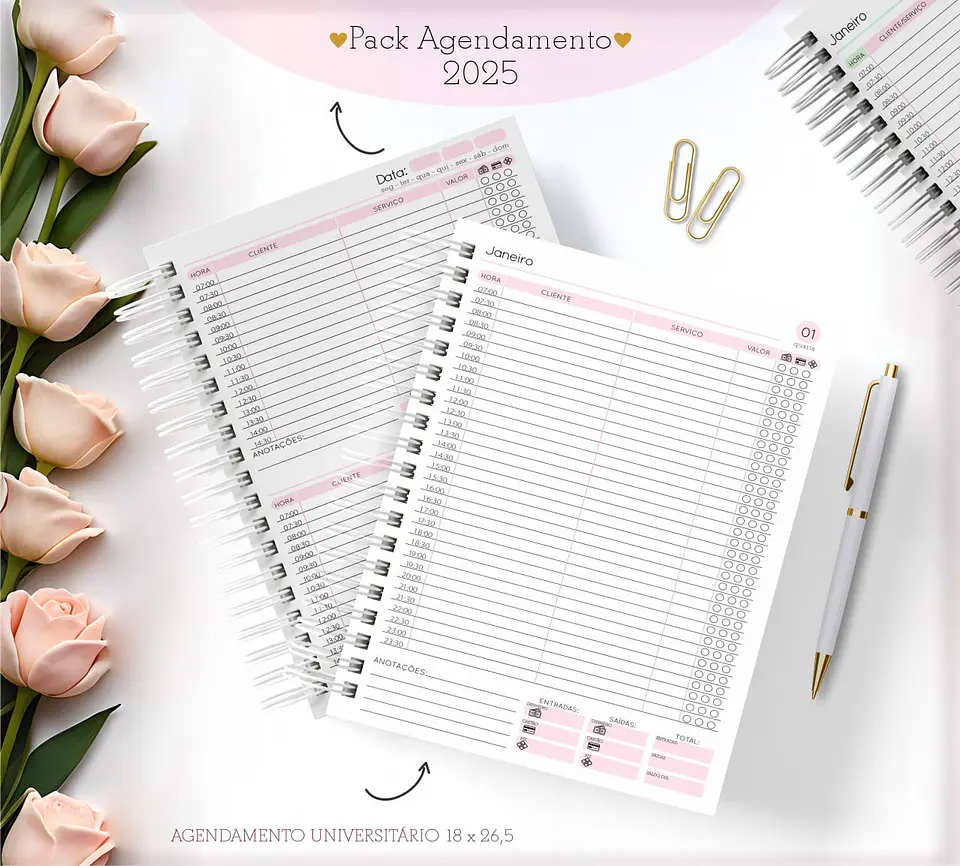 Arquivo Digital Pack Agendamento Feminino 6