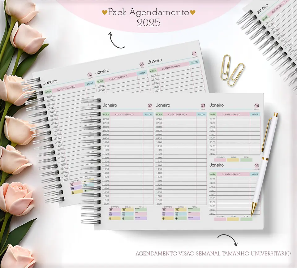 Arquivo Digital Pack Agendamento Feminino 7