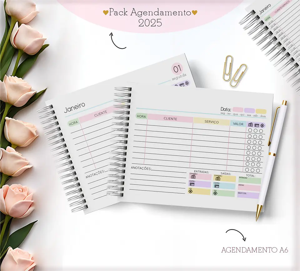 Arquivo Digital Pack Agendamento Feminino 9