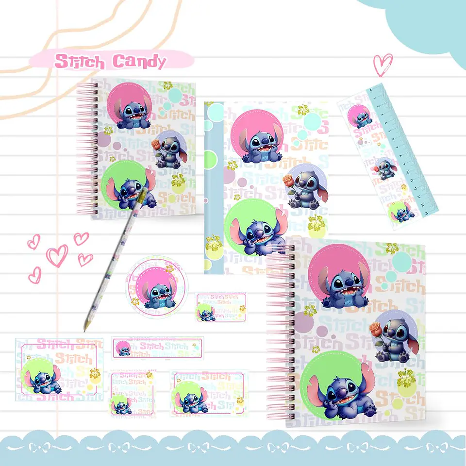 Arquivo Digital Volta ás aulas Candy Stitch 1
