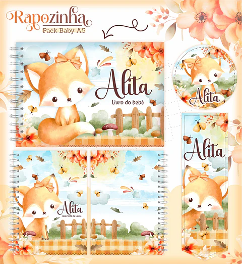 Arquivo Digital Pack Baby Raposinha Menina