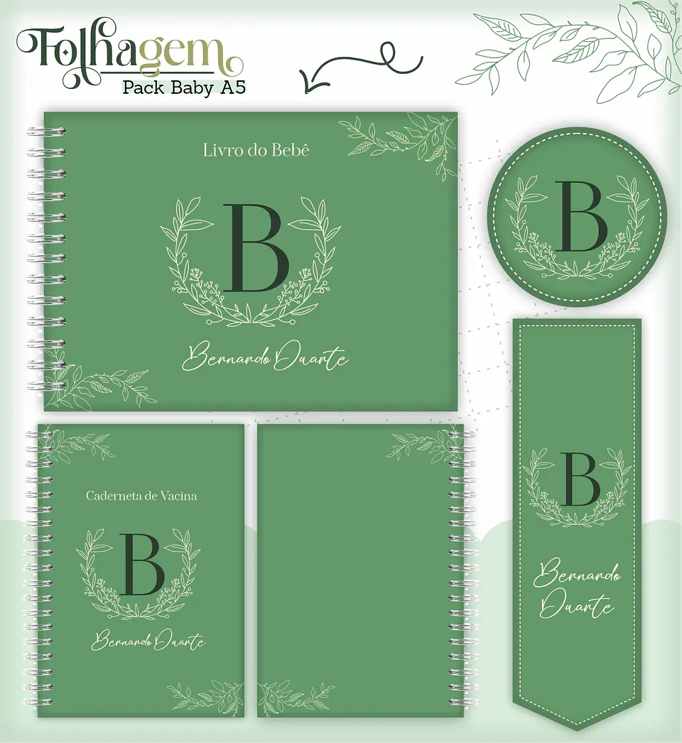 Arquivo Digital Pack Baby Folhagem 1