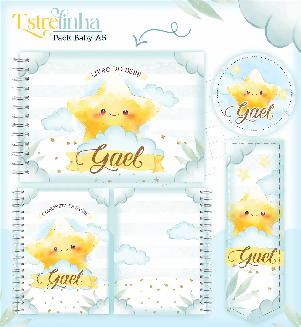 Arquivo Digital Pack Baby Estrelinha Menino 1