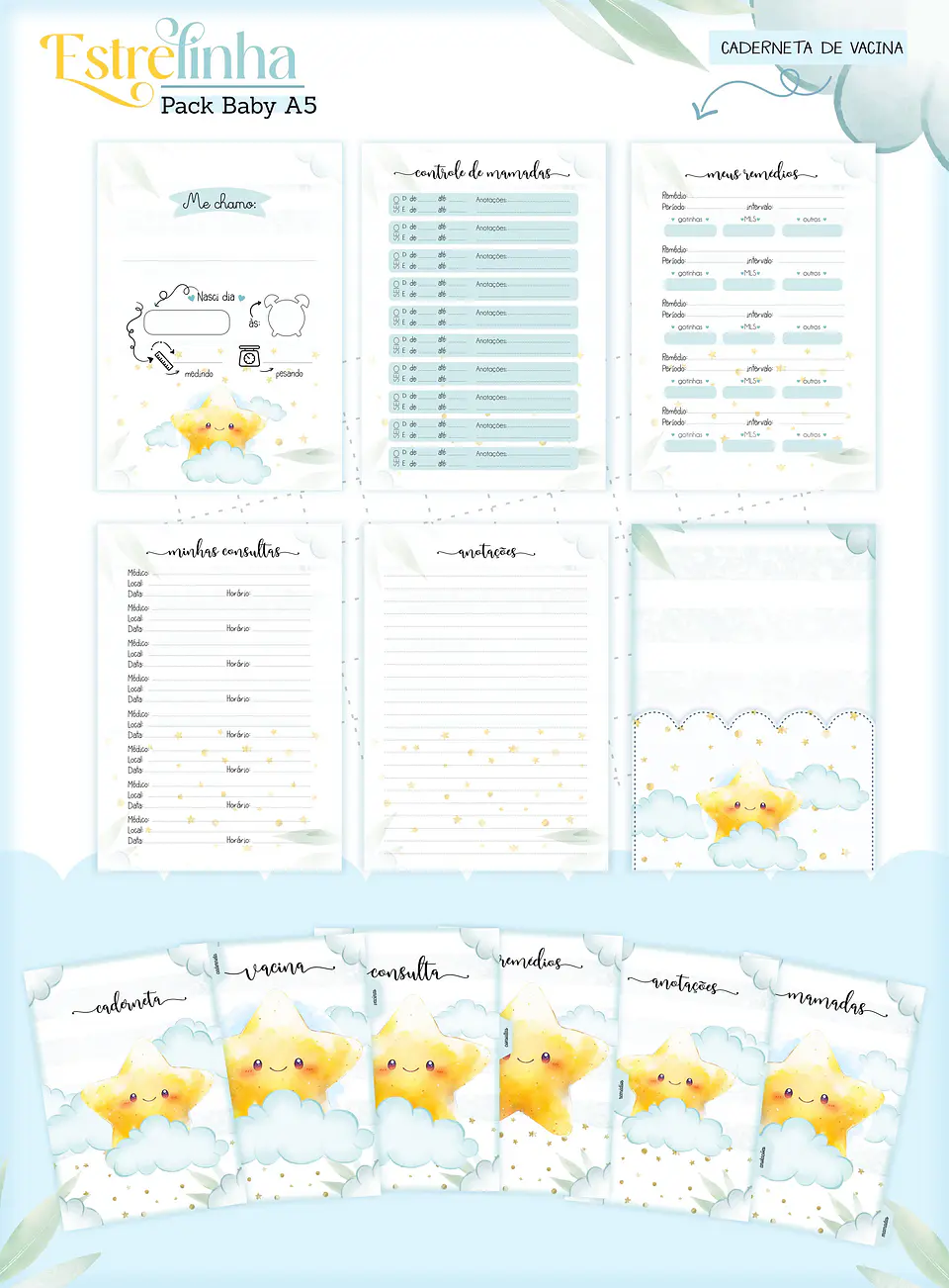 Arquivo Digital Pack Baby Estrelinha Menino 3