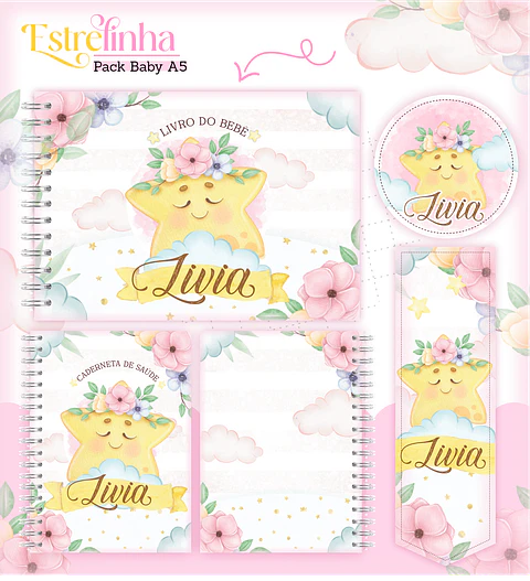 Arquivo Digital Pack Baby Estrelinha Menina