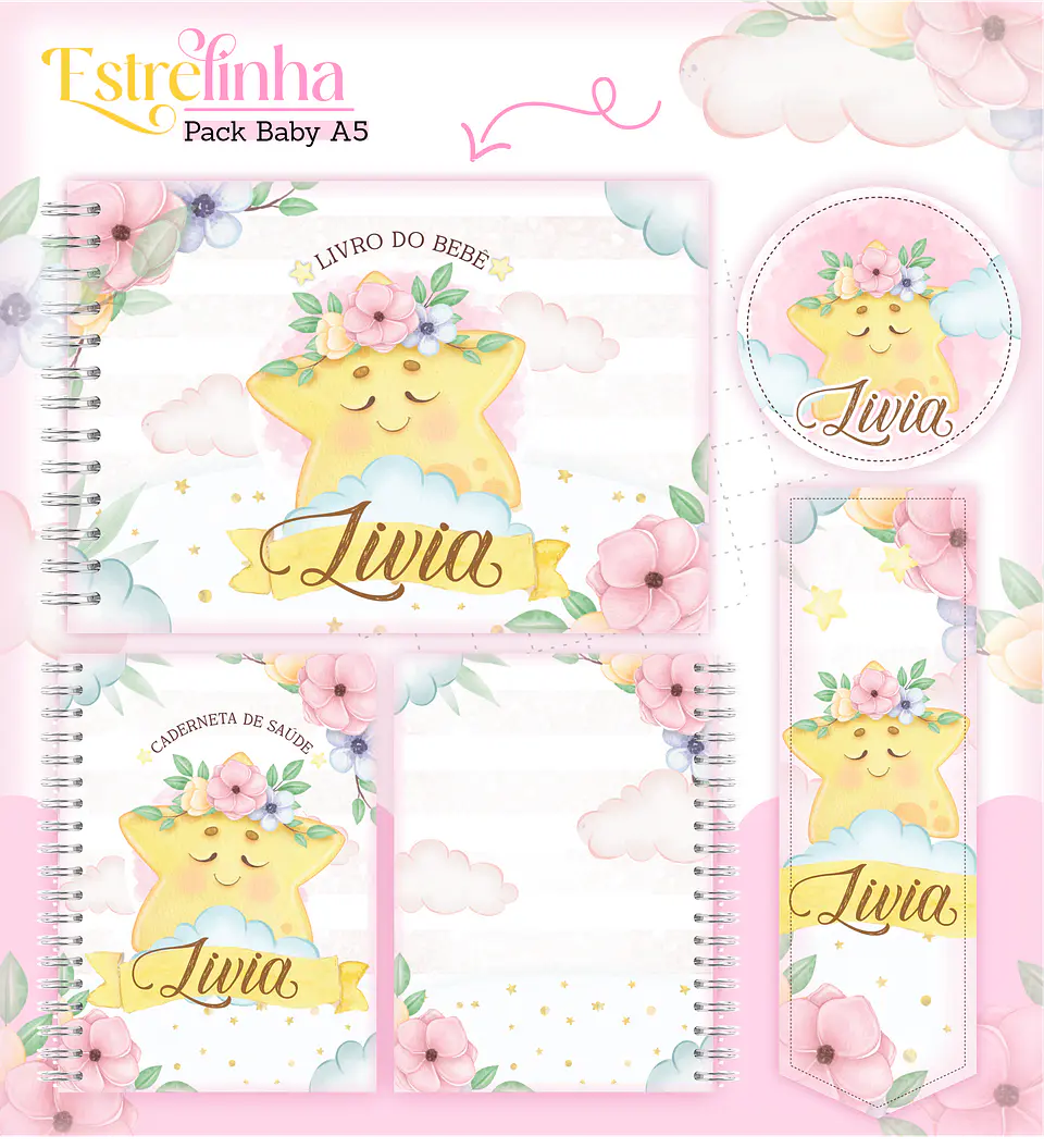 Arquivo Digital Pack Baby Estrelinha Menina 1