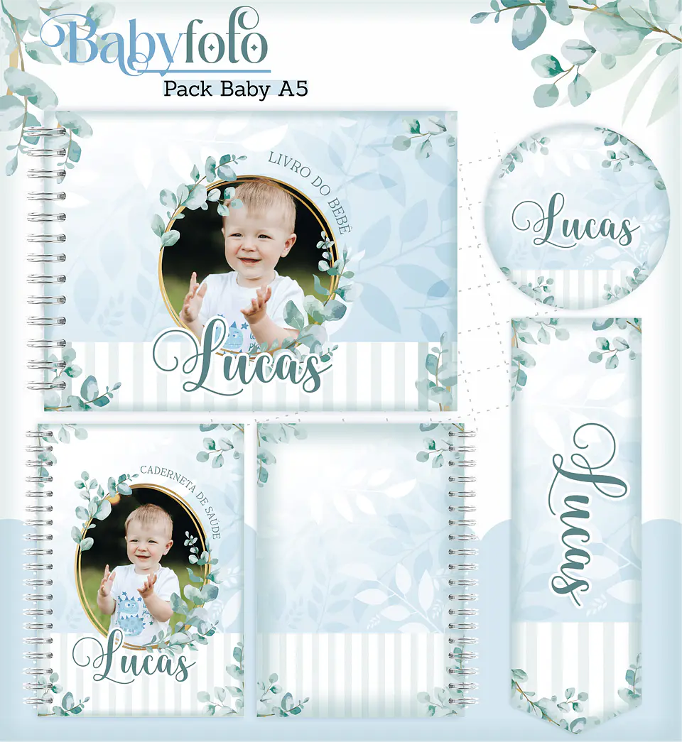 Arquivo Digital Pack Baby Foto Menino 1