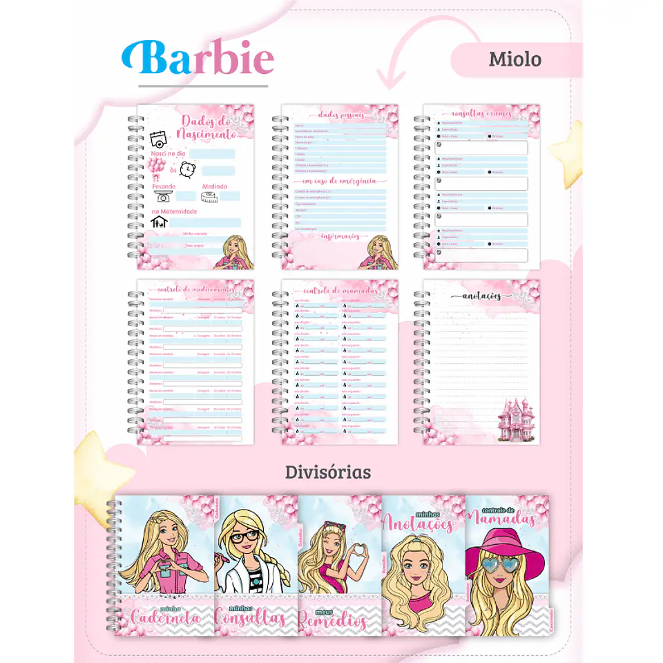 Arquivo Digital Caderneta e Cartão do Sus Barbie 2