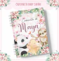Arquivo Digital Caderneta, Livro do Bebe, Álbum e Cartão do Sus Baby Safari Menina - Thumbnail 2