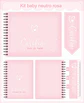 Arquivo Digital Caderneta, Livro do Bebe, Álbum e Cartão do Sus Neutro Rosa - Thumbnail 1