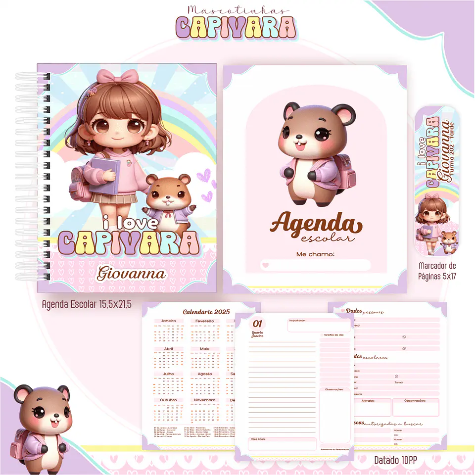 Capivara Menina - Mascotes 2025 4
