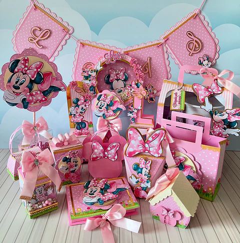 Minnie Rosa - Kit Festa Pronta