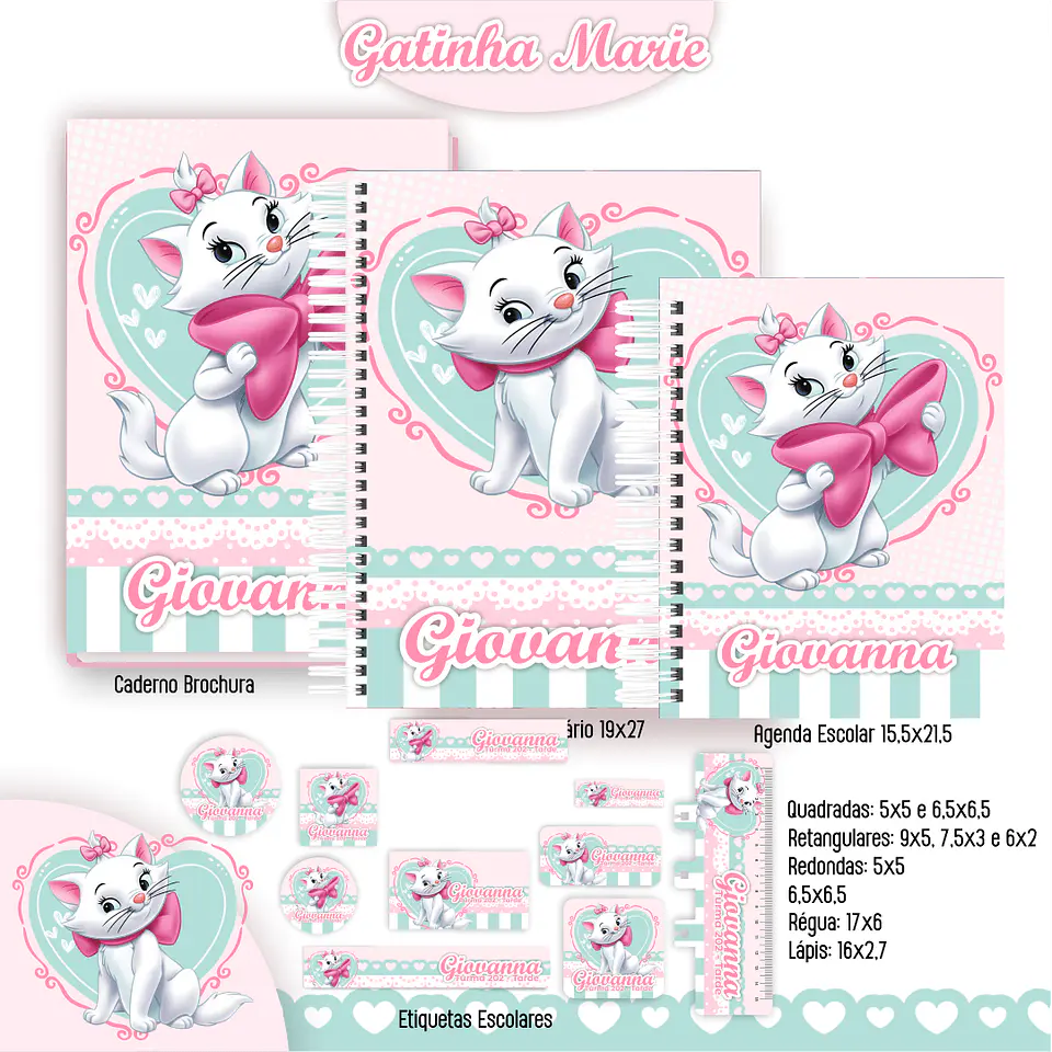 Gatinha Marie - Kit Escolar 2025 1