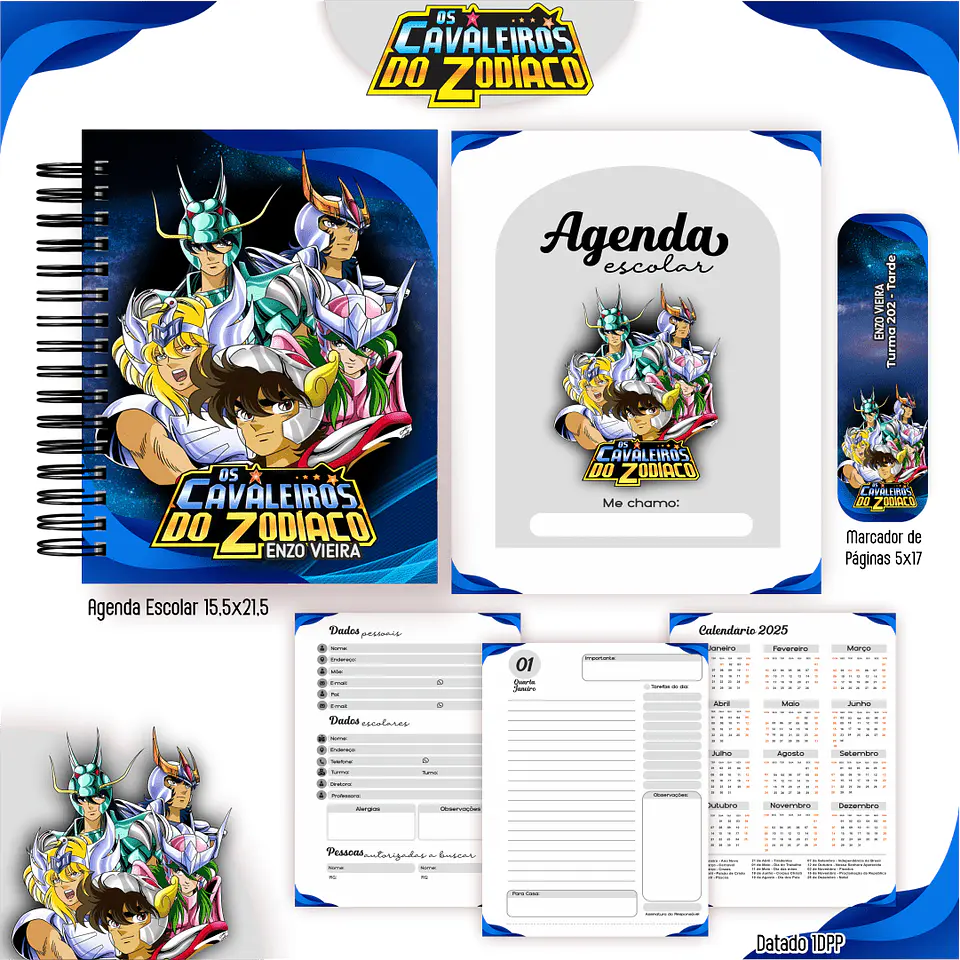 Cavaleiros do Zodiaco - Kit Escolar 2025 4