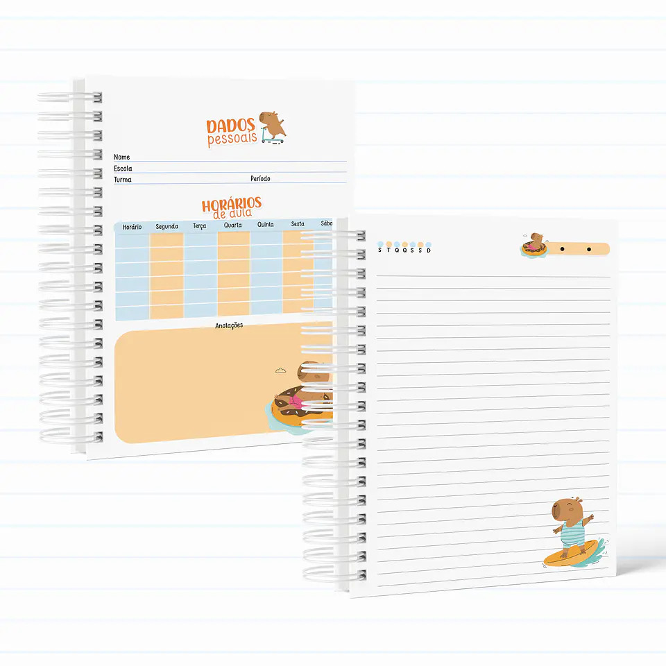 Capivara Menino – Kit Escolar 2025 6