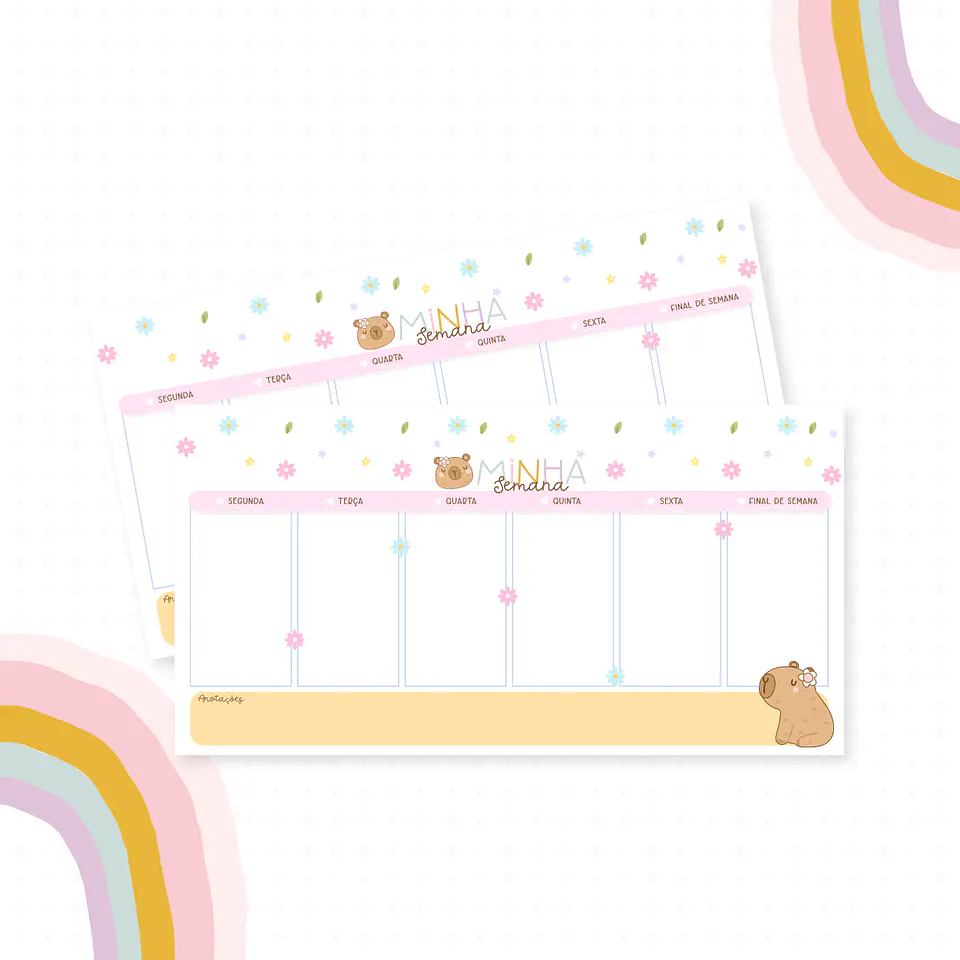 Capivara Menina – Kit Escolar 2025 8