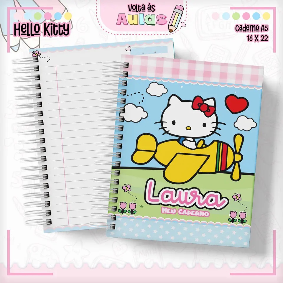 Arquivo Escolar Combo Hello Kitty + Miolos Agenda Neutros 2025 3