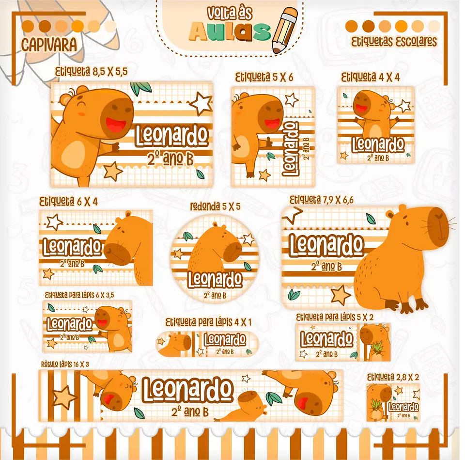 Arquivo Escolar Combo Capivara Menino + Miolos Agenda Neutros 2025 2