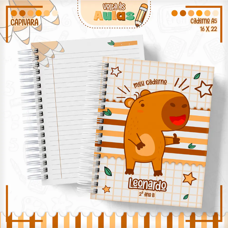 Arquivo Escolar Combo Capivara Menino + Miolos Agenda Neutros 2025 3