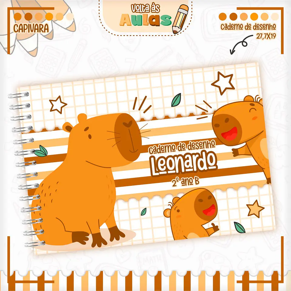 Arquivo Escolar Combo Capivara Menino + Miolos Agenda Neutros 2025 5