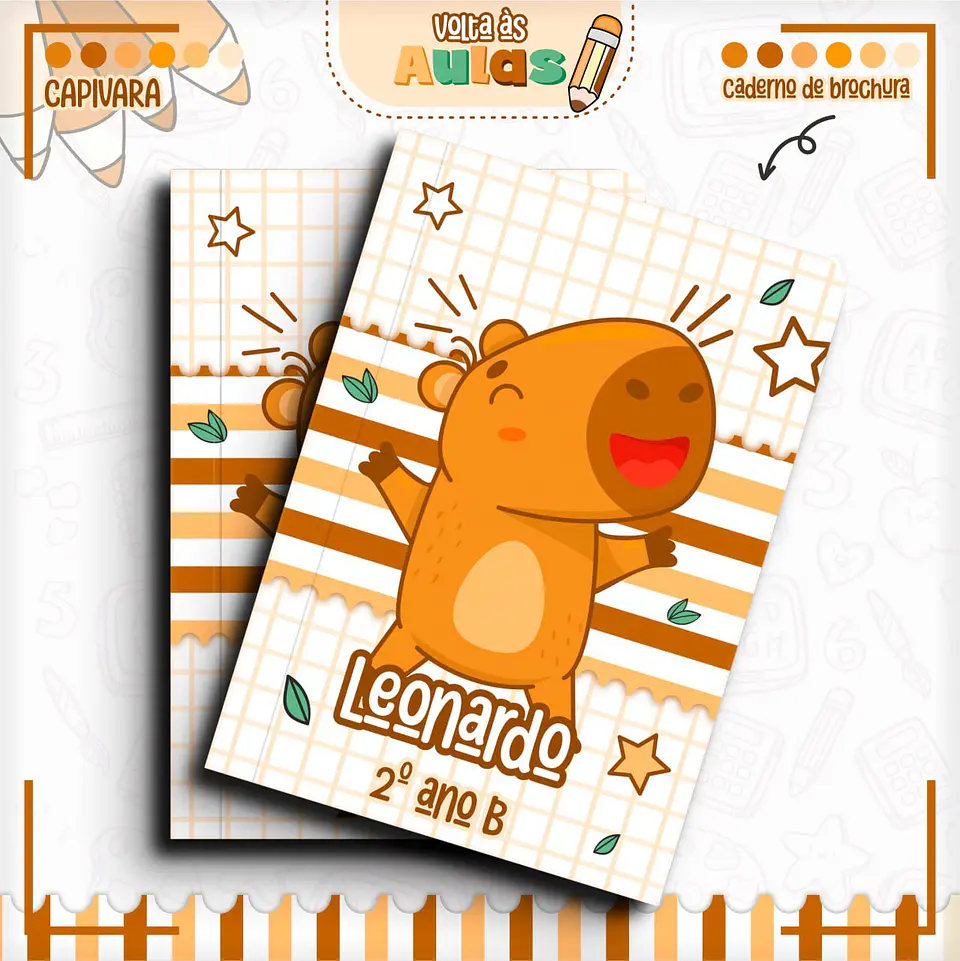 Arquivo Escolar Combo Capivara Menino + Miolos Agenda Neutros 2025 10