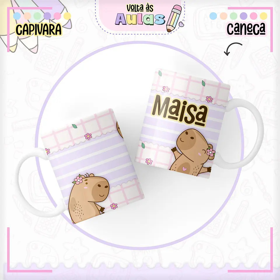 Arquivo Escolar Combo Capivara Menina + Miolos Agenda Neutros 2025 9