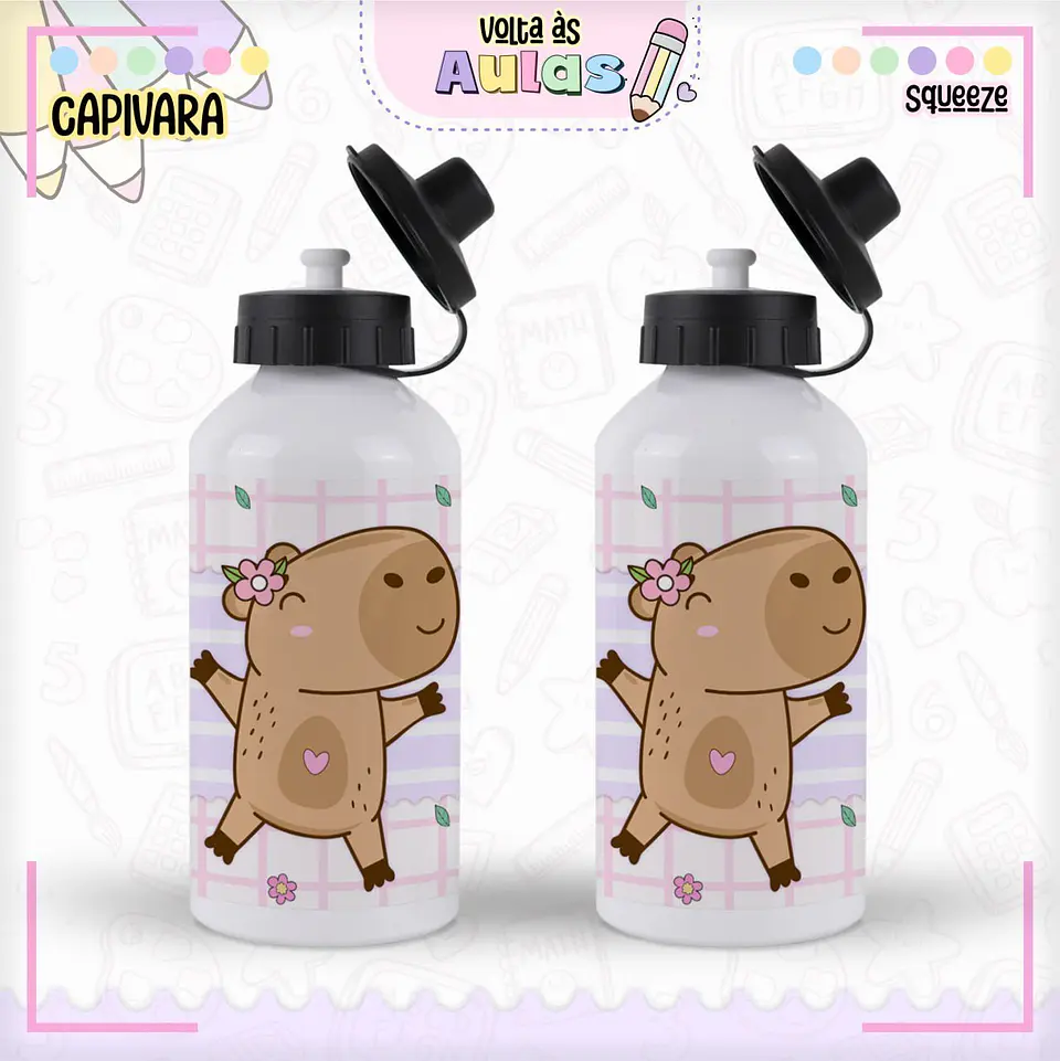 Arquivo Escolar Combo Capivara Menina + Miolos Agenda Neutros 2025 12