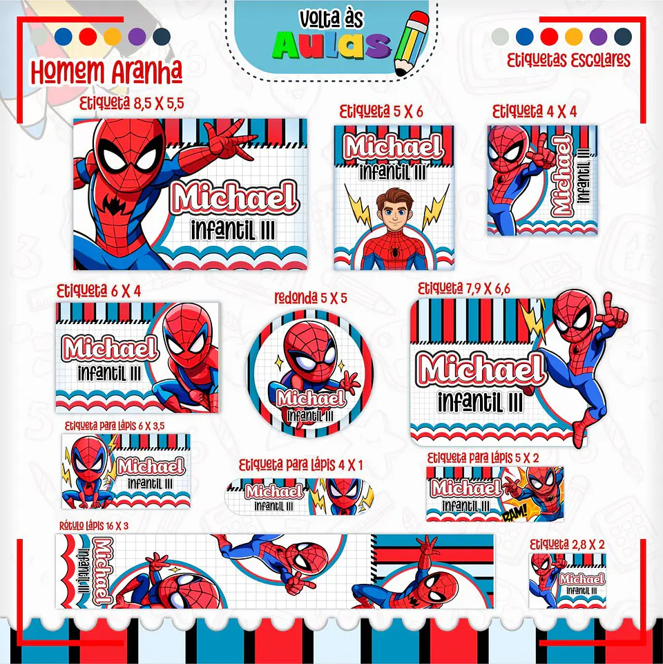 Arquivo Escolar Combo Homem Aranha+ Miolos Agenda Neutros 2025 2
