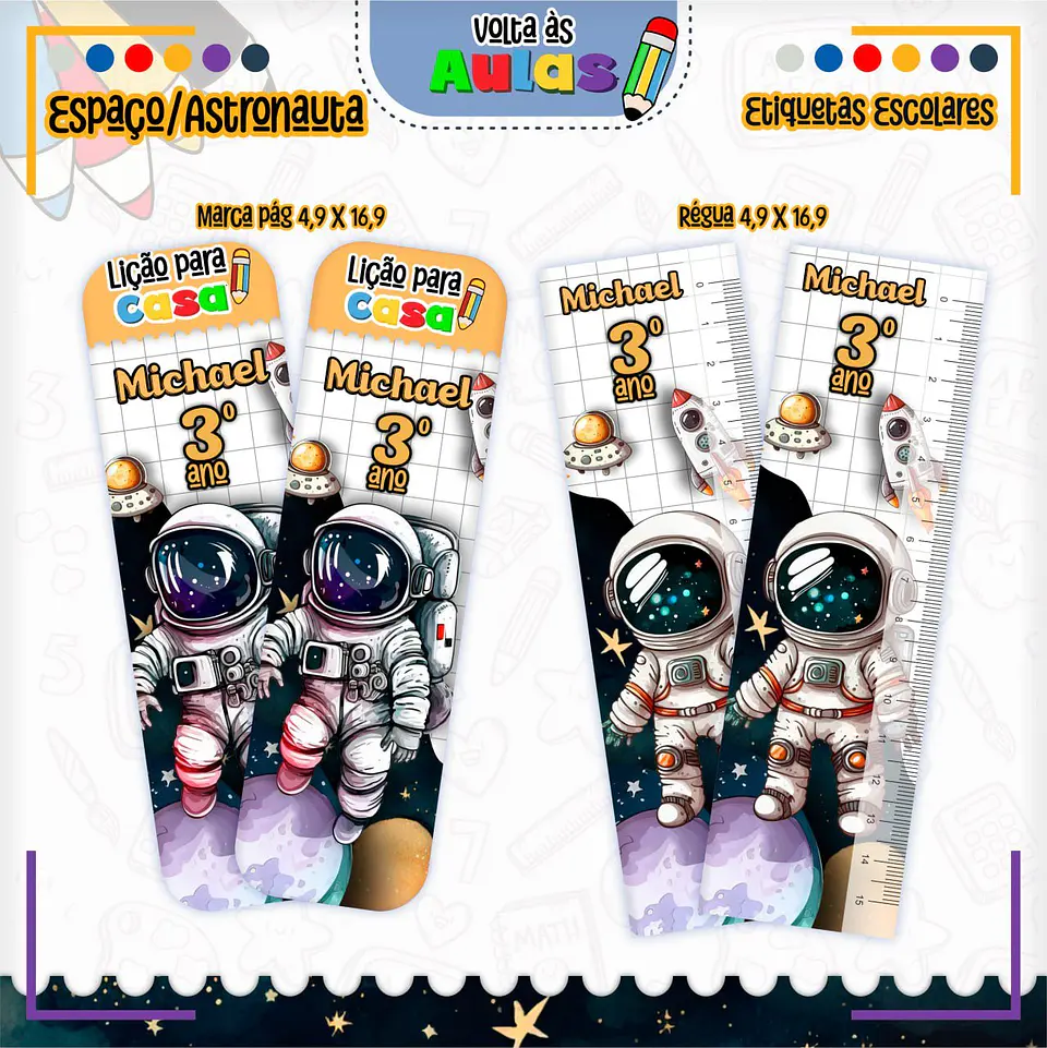 Arquivo Escolar Combo Astronauta + Miolos Agenda Neutros 2025 9