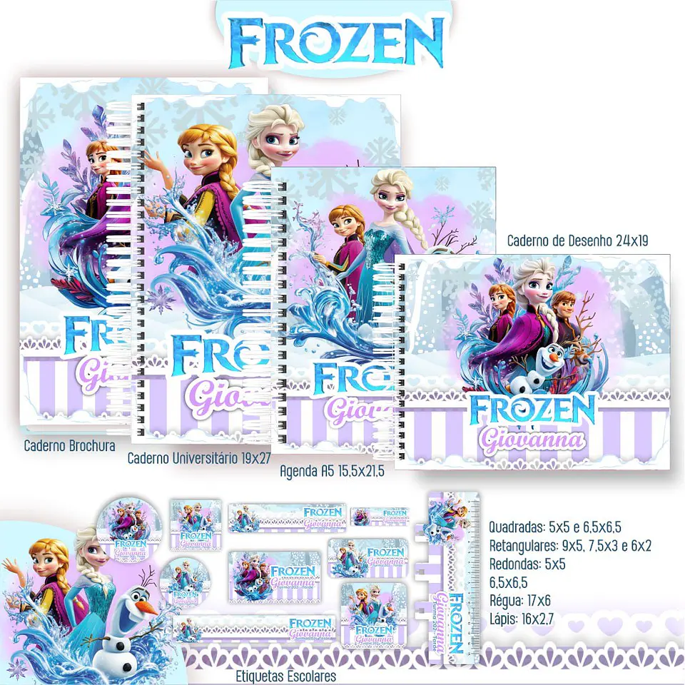 Frozen – Kit Escolar 2025 6