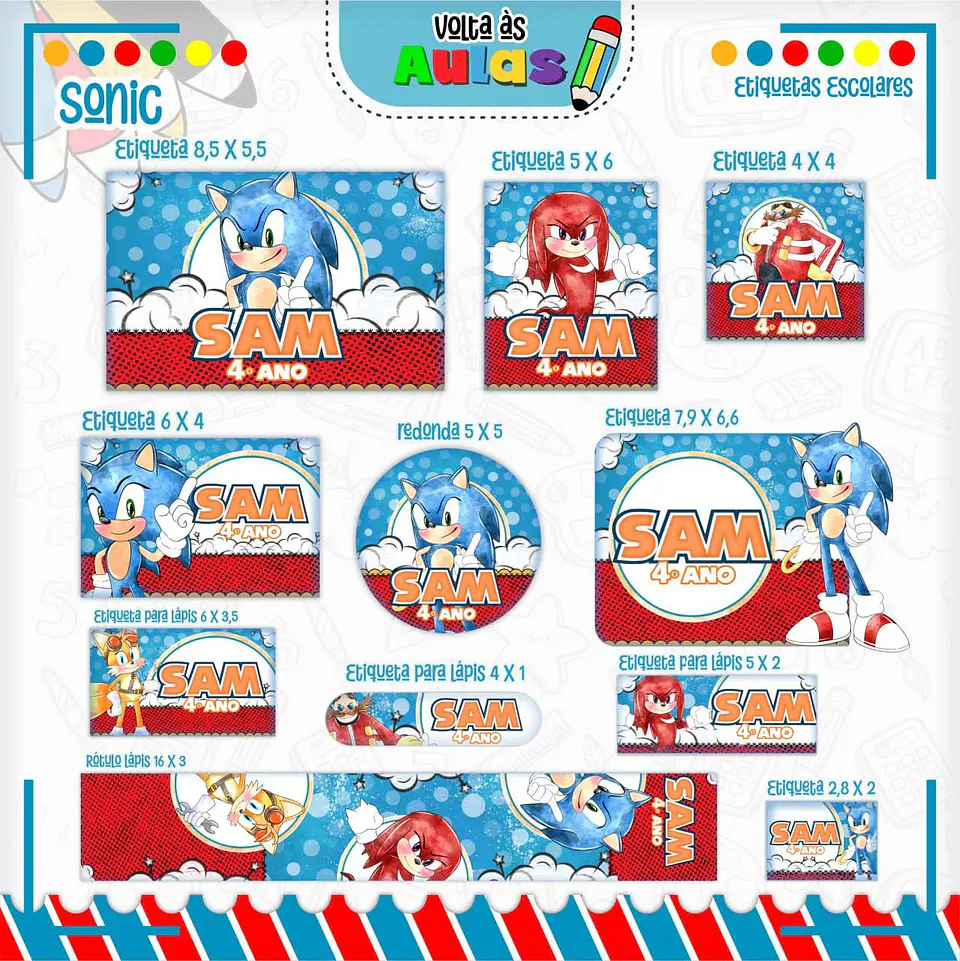 Arquivo Escolar Combo Sonic + Miolos Agenda Neutros 2025 2