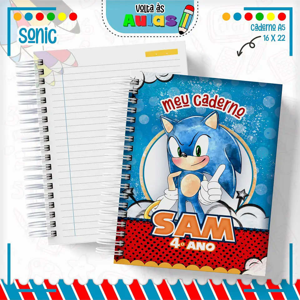 Arquivo Escolar Combo Sonic + Miolos Agenda Neutros 2025 10