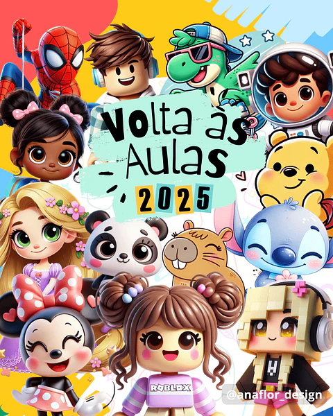Arquivo Digital Volta às Aulas 2025 Etiquetas Escolares