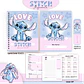 Arquivo Digital Kit Escolar 1.0 Stitch Aquarela - Thumbnail 3