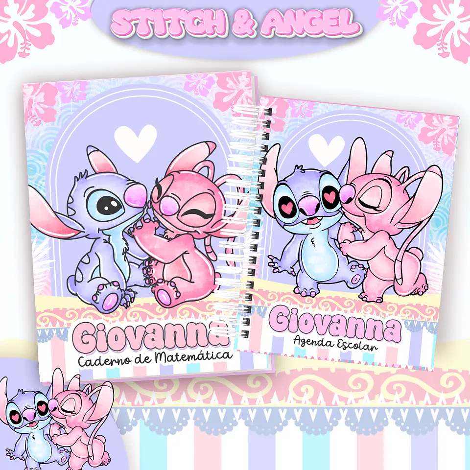 Arquivo Digital Kit Escolar 2.0 Stitch & Angel 8