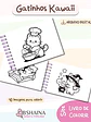 Arquivo Digital Livro de Colorir Gatinhos Kawaii - Thumbnail 2
